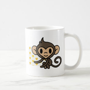*! PERSONALISIERT! * niedlicher Affe Tasse