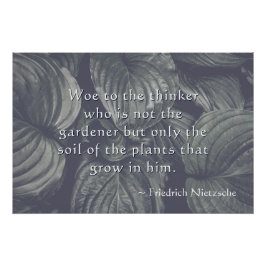 Personalisiert Nietzsche Hosta Blätter Poster