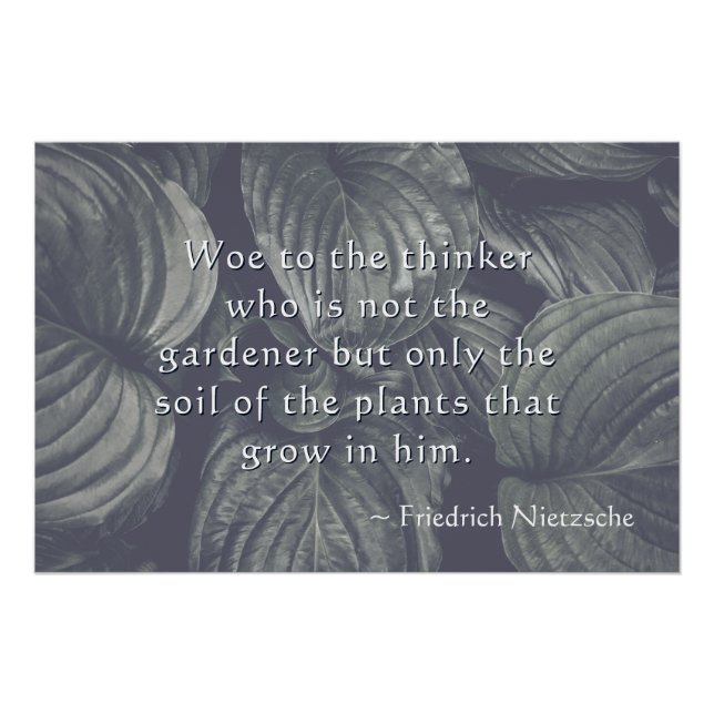 Personalisiert Nietzsche Hosta Blätter Poster (Vorderseite)
