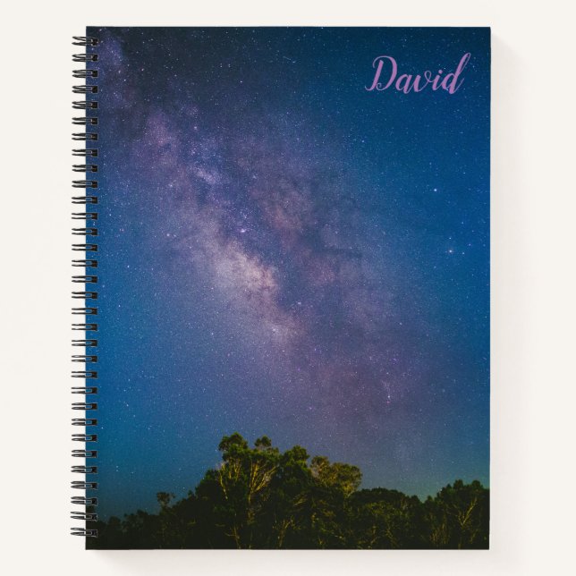 Personalisiert Night Sky Journal Lined Notizbuch (Vorderseite)