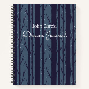 Personalisiert Night Woods Dream Journal Notizbuch