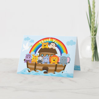 Personalisiert Noahs Ark Dankeschön-Karte Dankeskarte