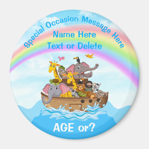 Personalisiert, Noah's Ark Gastgeschenke, Noahs Ar Magnet