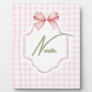Personalisiert Nova Baby Girl Kinderzimmer Bow&Gin Fotoplatte