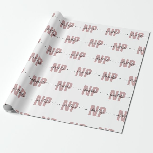 Personalisiert NP Nurse Practitioner Abschluss Chi Geschenkpapier (Ungerollt)