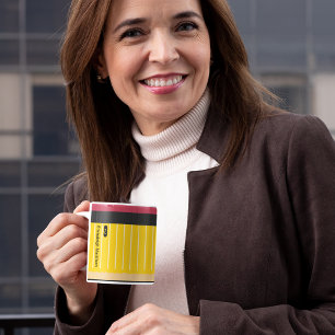 Personalisiert Nr. 2 Bleistift-Lehrer Spaß Kaffeetasse