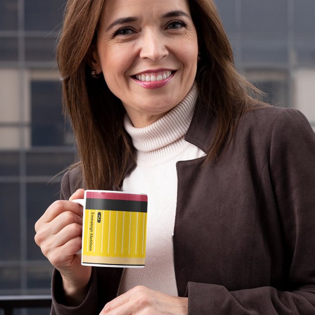 Personalisiert Nr. 2 Bleistift-Lehrer Spaß Kaffeetasse (Von Creator hochgeladen)