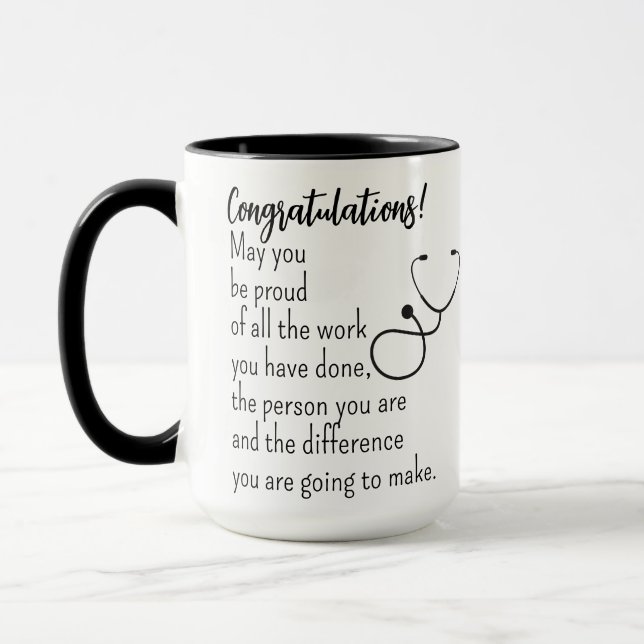 Personalisiert Nurse Abschluss Geschenk für sie, R Tasse (Links)