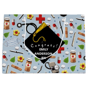 Personalisiert Nurse Abschluss Große Geschenktüte