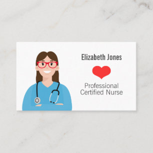 Personalisiert Nurse Avatar Visitenkarte