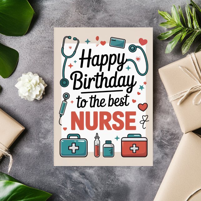 Personalisiert Nurse Birthday Karte (Von Creator hochgeladen)