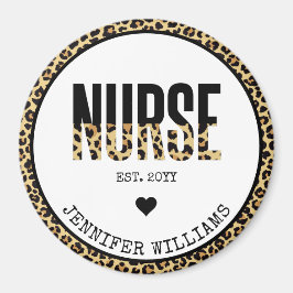 Personalisiert Nurse Est Cheetah RN Abschluss Magnet