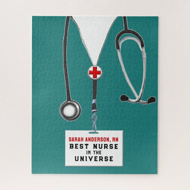 Personalisiert Nurse Gift Jigsaw Puzzle (Vertikal)
