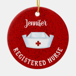 Personalisiert Nurse Hat Keramik Ornament