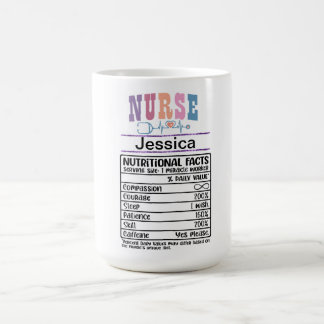 Personalisiert Nurse Nutrition Facts Funny Mug Kaffeetasse