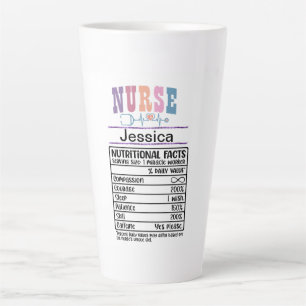 Personalisiert Nurse Nutrition Facts Funny Mug Milchtasse