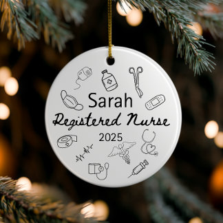 Personalisiert Nurse Ornament 2025,Custom RN gegen