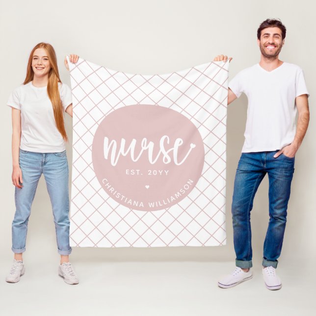 Personalisiert Nurse RN Abschluss Elegante Fleecedecke (Beispiel)