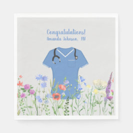 Personalisiert Nurse RN LPN NP Blue Scrubs Serviette