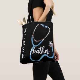 Personalisiert Nurse Stethoscope Black Minimalisti