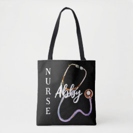Personalisiert Nurse Stethoscope Minimalistisch Bl