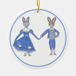 Personalisiert Nutcracker Mother Ginger Bunny Orna Keramik Ornament