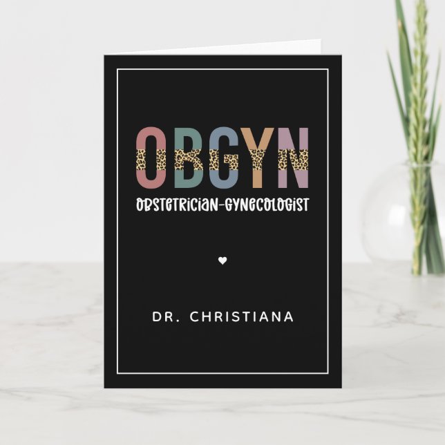Personalisiert OBGYN Obstetriker Gynäkologe Karte (Vorderseite)