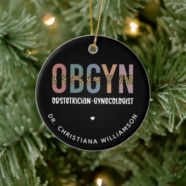 Personalisiert OBGYN Obstetriker Gynäkologe Keramik Ornament (Baum)