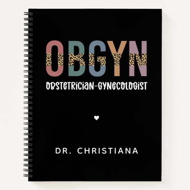 Personalisiert OBGYN Obstetriker Gynäkologe Notizbuch (Vorderseite)