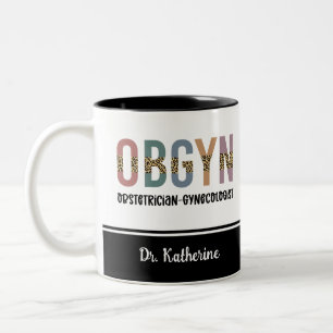 Personalisiert OBGYN Obstetriker Gynäkologe Zweifarbige Tasse