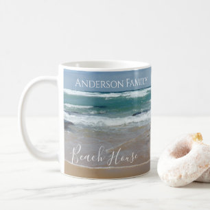 Personalisiert Ocean Beach House Kaffeetasse
