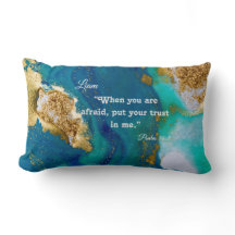 Personalisiert Ocean Lumbar Kissen - Psalm 56:3