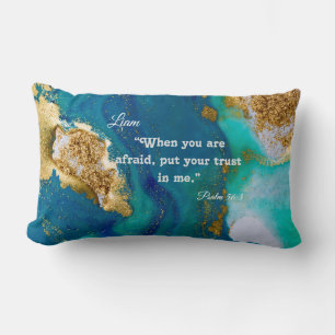 Personalisiert Ocean Lumbar Kissen - Psalm 56:3