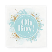 Personalisiert Oh Boy Dusche Wasserfarbe Glitzer
