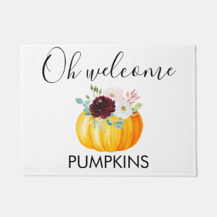 Personalisiert Oh Welcome Pumpkins Erntedank Fußmatte