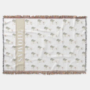 Personalisiert Old English Sheepdog Decke