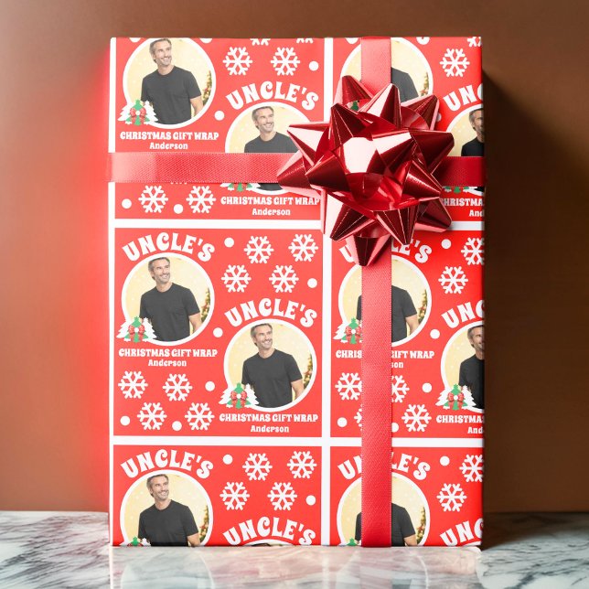 Personalisiert Onkels Foto Weihnachtsgeschenk Wrap Geschenkpapier (Von Creator hochgeladen)