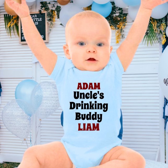 Personalisiert Onkels Trinkkund Baby Strampler (Von Creator hochgeladen)
