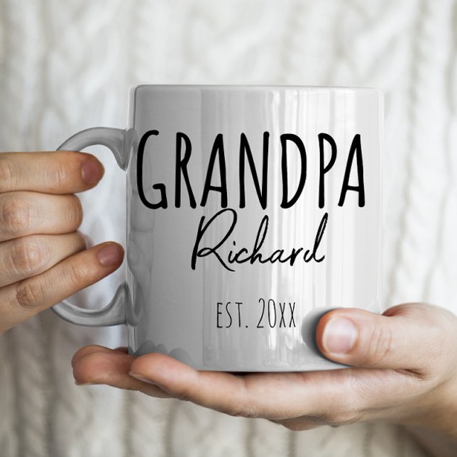 Personalisiert Opa & Est. Jahr Kaffeetasse (Von Creator hochgeladen)