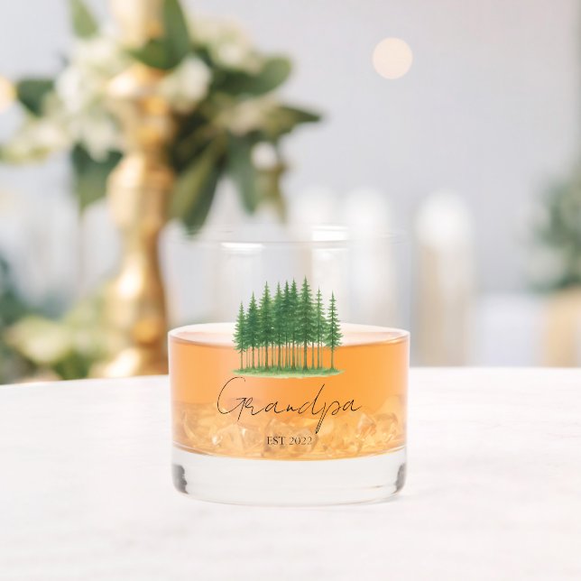 Personalisiert "Opa est. [Jahr]" Rockglas Whiskyglas (Insitu (Hochzeit))