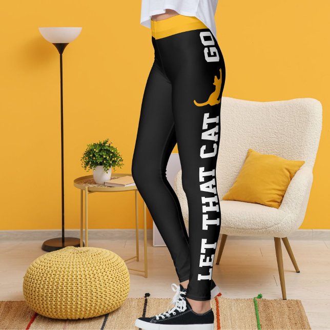 Personalisiert Orange Black Kitten Feline Cat Pet Leggings (Von Creator hochgeladen)