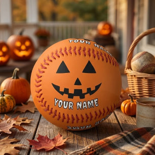 Personalisiert Orange Pumpkin Halloween Dein Name Baseball