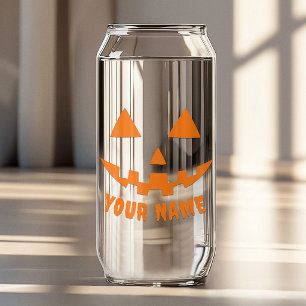 Personalisiert Orange Pumpkin Halloween Dein Name Dosenglas