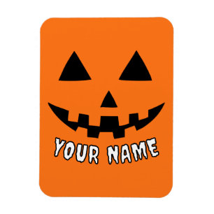 Personalisiert Orange Pumpkin Halloween Dein Name Magnet