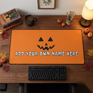 Personalisiert Orange Pumpkin Halloween Dein Name Schreibtischunterlage