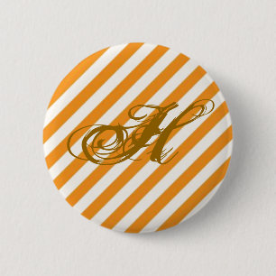 Personalisiert Orange Streifen Button
