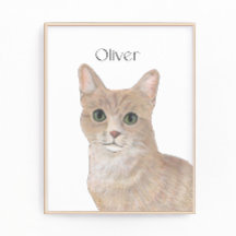 Personalisiert Orange Tabby Cat Art