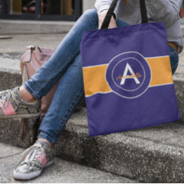 Personalisiert Orange und Blue Monogram