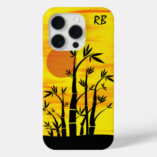 Personalisiert Oriental Bamboo Sunset iPhone 15 Pro Hülle