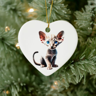 Personalisiert Oriental Kurzair Kitten Keramik Ornament